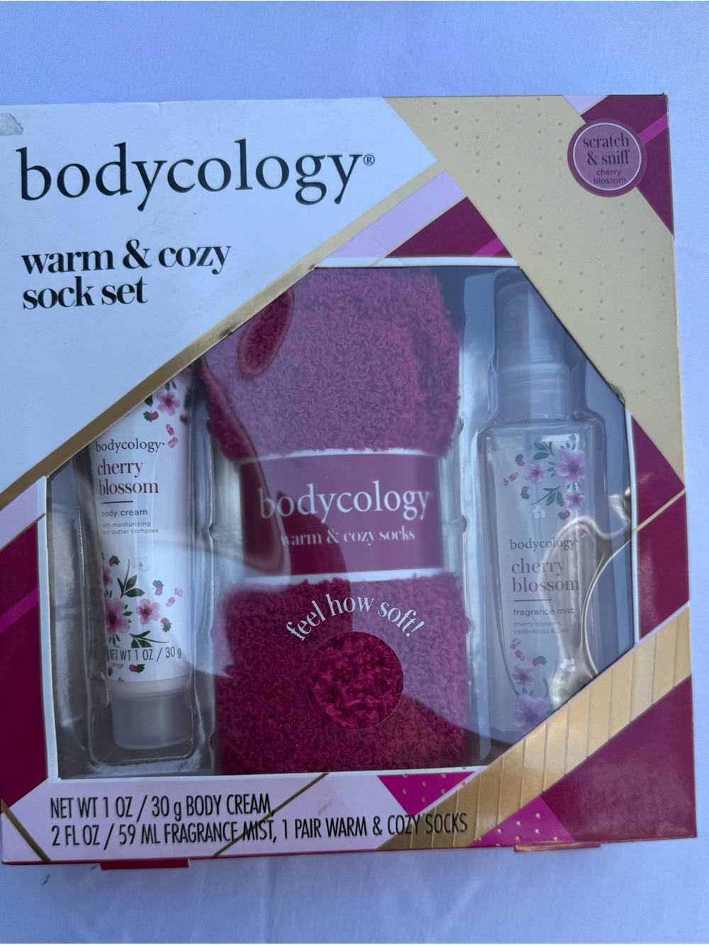 Bodycology Cherry Blossom Warm & Cozy Moisturizing Set - Pink